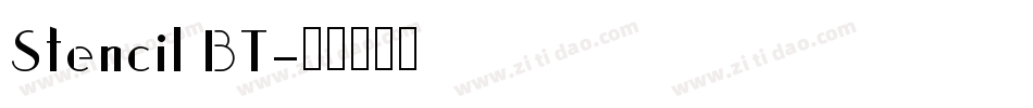 Stencil BT字体转换